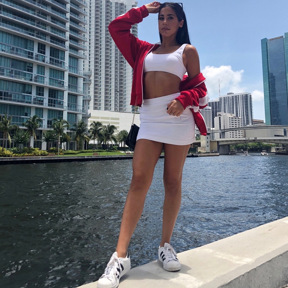 White skirt